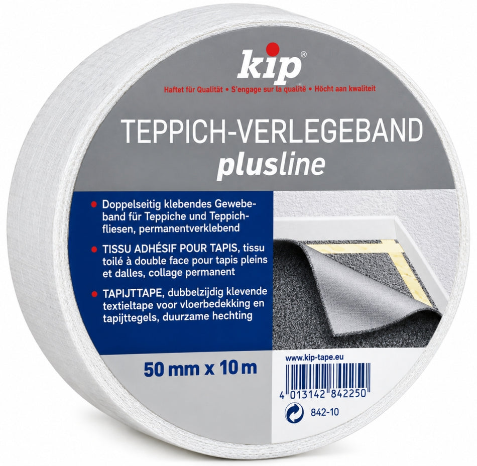 KIP Teppich-Verlegeband doppelseitig 'plusline' (50mm x 10m)