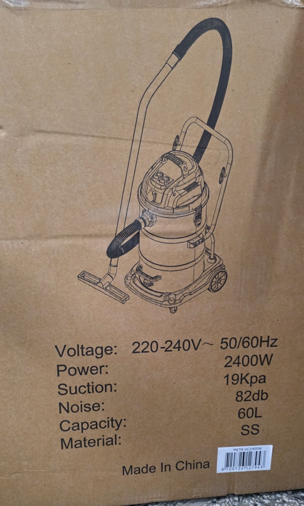 METALLO XXL Werkstattstaubsauger (2 Motor, 2400W, 60L)