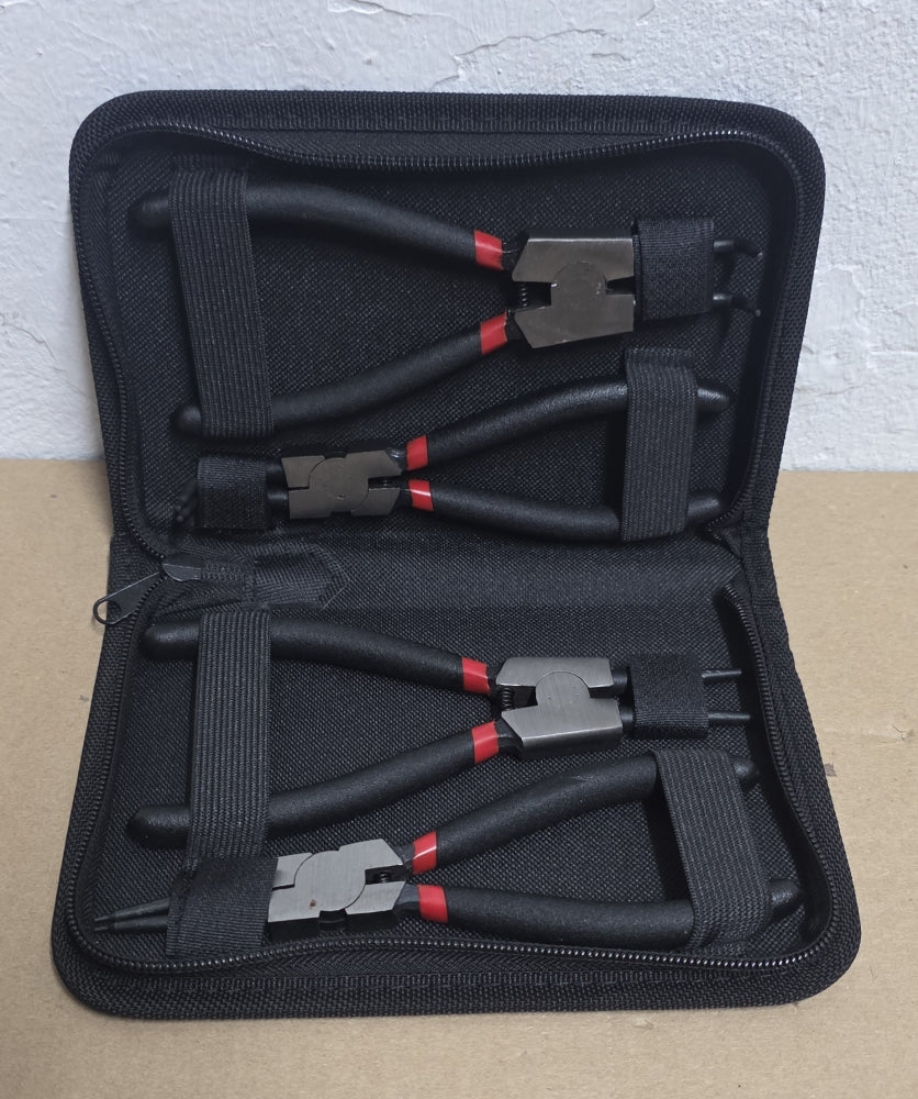 STAHLKAISER Sprengringzangen-Satz (4-teilig, 175 mm, Innen & Außen, gerade & gebogen) 05517