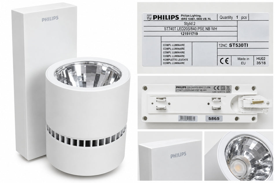 PHILIPS LED-Stromschienenstrahler 'Stylid 2 ST740T' (21,5 W, 840, Weiß) 121511719