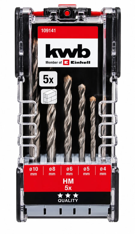 KWB Steinbohrer Satz (5-teilig, Ø 4-10mm, Rundschaft)