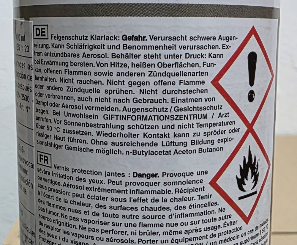 Klarlack Felgenschutz Spray 1K L249 (400ml)