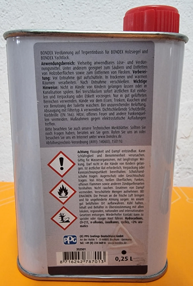 BONDEX Verdünnung Terpentinbasis (250ml)