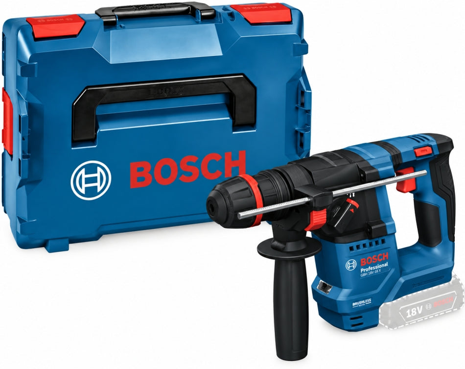 BOSCH PROFESSIONAL Akku-Bohrhammer 'GBH 18V-18 X' (18V, 1,5J, ONECHUCK, Solo, ohne Akku, L-BOXX)