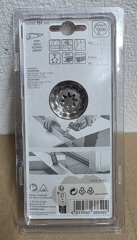 10x FEIN Tauchsägeblatt 'E-Cut Universal' (60 x 28mm)