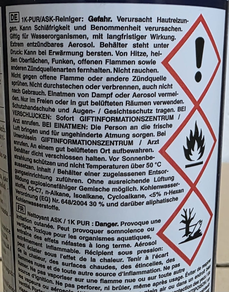 Glas- / Lack-Reiniger 1K-PUR Spray (500ml) R540