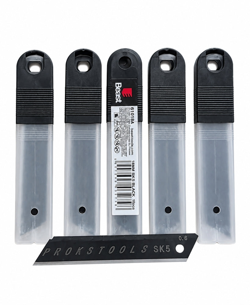 50x BEAST Abbrechklingen (18mm, SK-5 Schwarz)