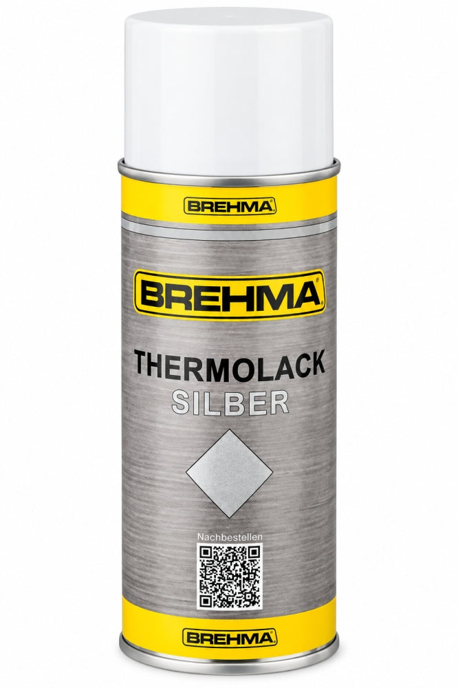 BREHMA Thermolack Silber 400 ml (hitzebeständig bis 600 °C, Ofen- & Auspufflack) 90608