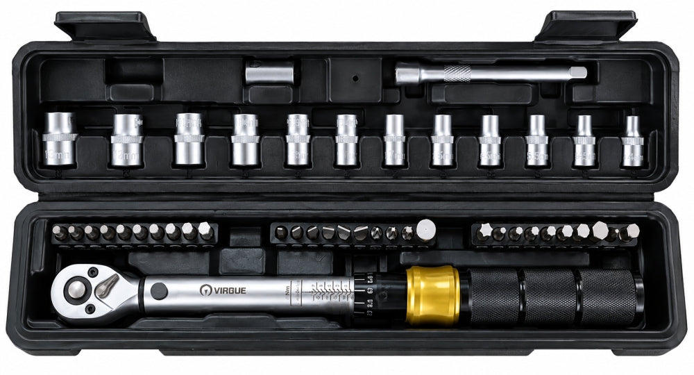 VIRGUE Drehmomentschlüssel Set (5-25Nm, 1/4") 45-teilig