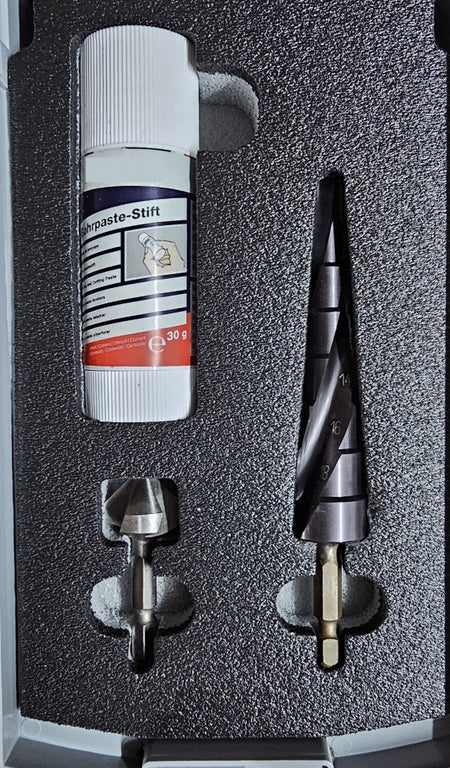 Stufenbohrer Impact Set HSS-Cobalt (Ø 6-20mm) mit Senker 