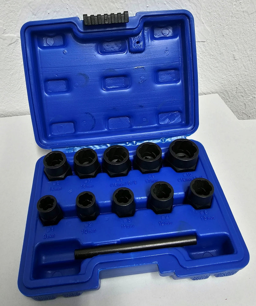 Mutternausdreher Satz (11-teilig, SW 9-19mm) 