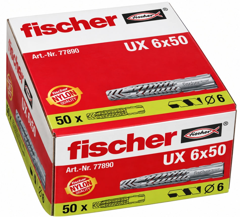 50x FISCHER Universaldübel 'UX 6 x 50' 
