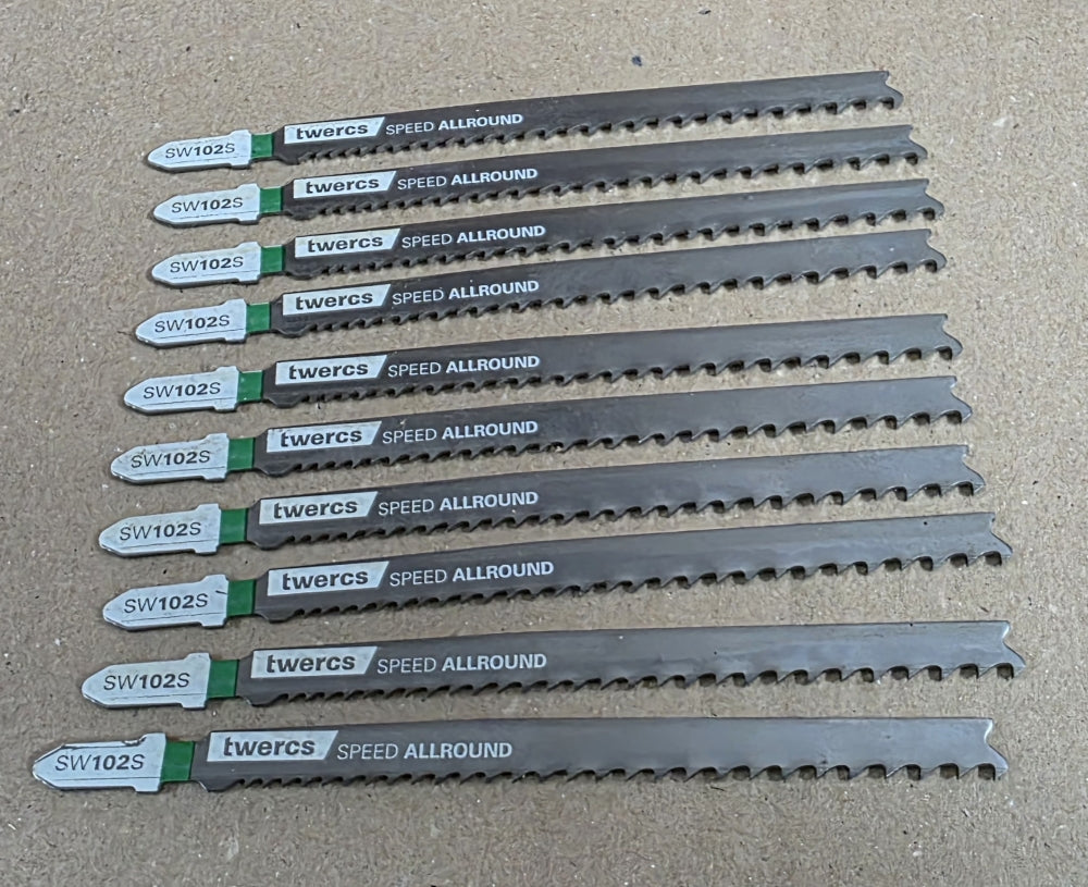 10x TWERCS Stichsägeblätter für Holz & Metall 'T345XF' (132mm)