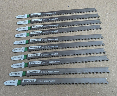 10x TWERCS Stichsägeblätter für Holz & Metall 'T345XF' (132mm)