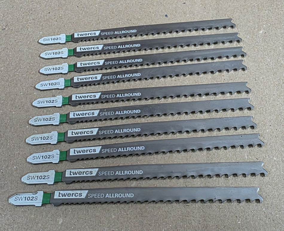 10x TWERCS Stichsägeblätter für Holz & Metall 'T345XF' (132mm)