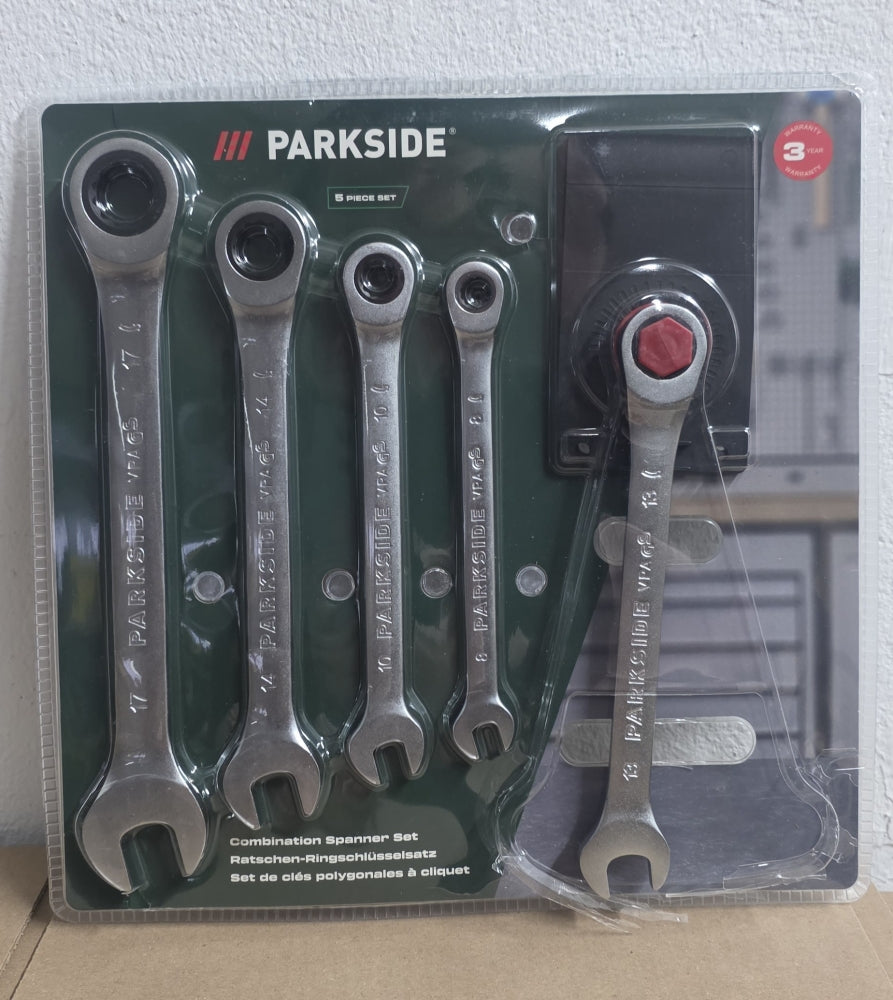 PARKSIDE Ratschen-Ringmaulschlüssel-Satz (5-teilig, SW 8-17mm)