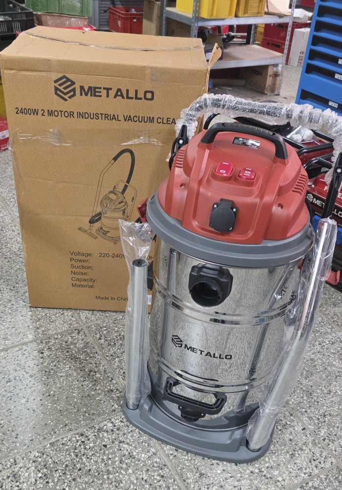 METALLO XXL Werkstattstaubsauger (2 Motor, 2400W, 60L)