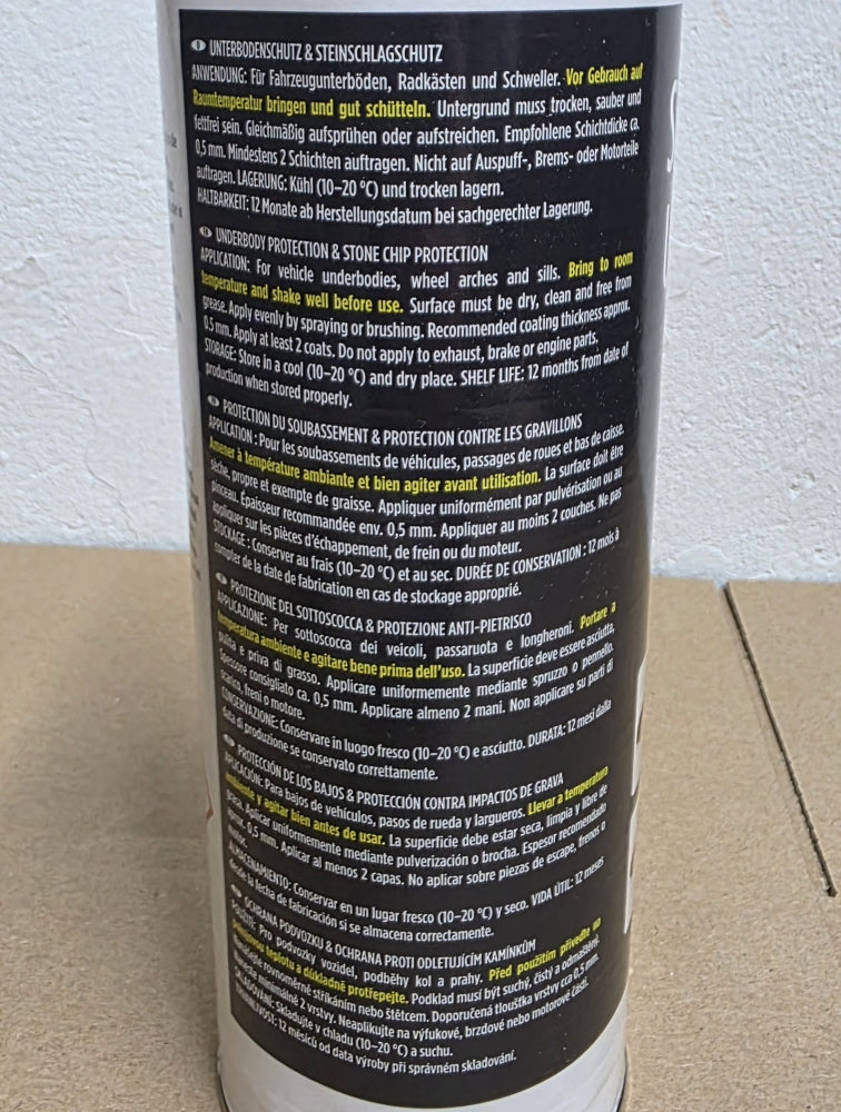 TECPO Unterbodenschutz schwarz überlackierbar (1 Liter)