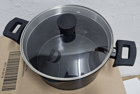 DAS PERFEKTE DINNER Kochtopf kratzfest (Ø 24cm) mit Glas-Abgussdeckel