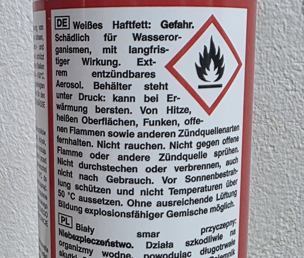 Weißes Haftfett Spray (400ml) S403