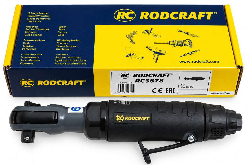 RODCRAFT Druckluft-Ratschenschrauber 'RC3678' (1/2", 100Nm)
