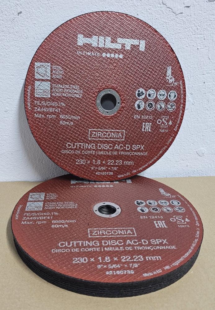 10x HILTI Metalltrennscheibe Ø 230 x 1,8 x 22,23 mm 'AC-D SPX Ultimate'