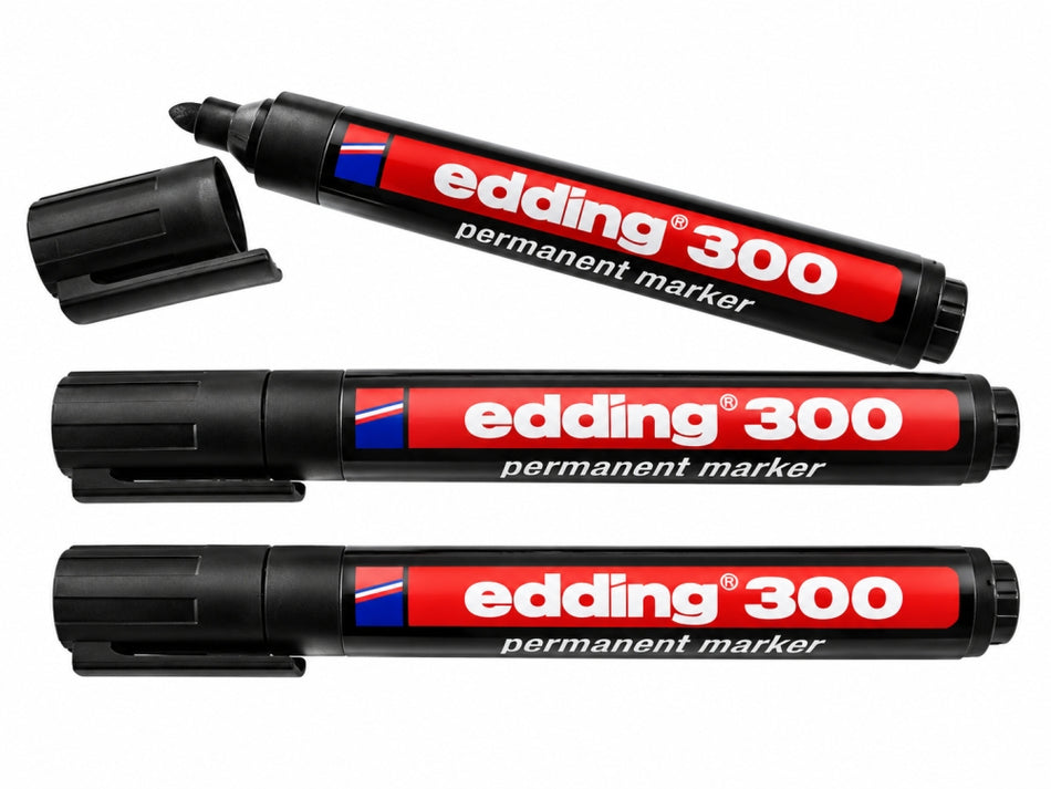 EDDING 300 Permanentmarker schwarz (Rundspitze 1,5-3mm)