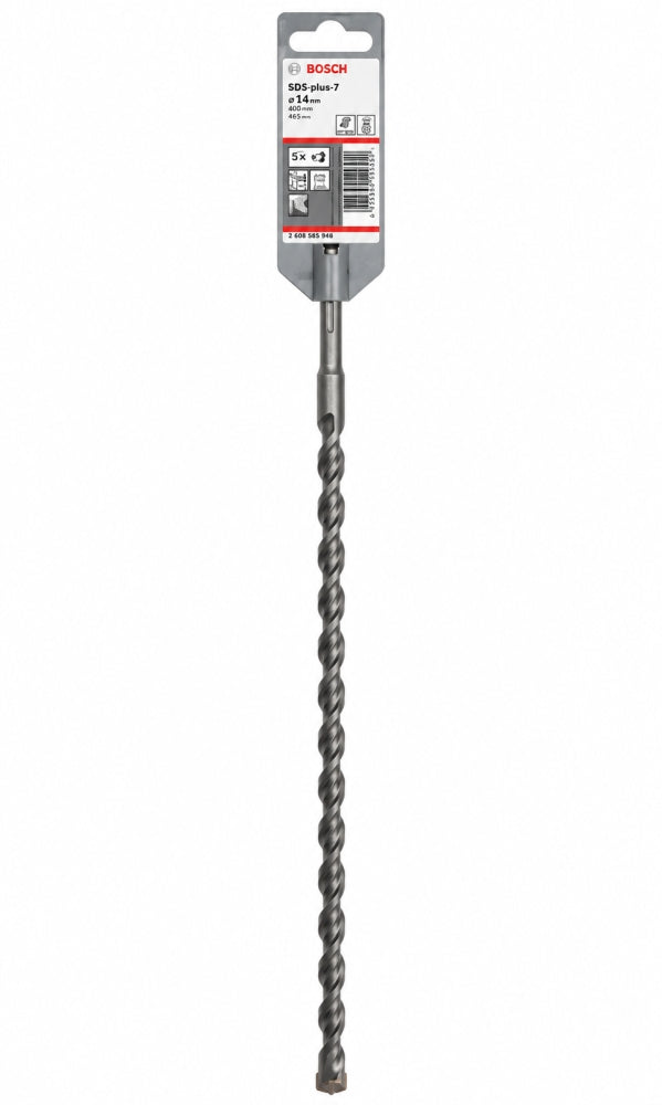 BOSCH Professional SDS-plus-7 Hammerbohrer (Ø 14 x 400 x 465mm, 5-schneider) 2608585948