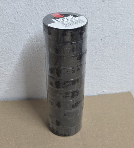 10x BEAST PVC Isolierband schwarz (19mm x 10m)