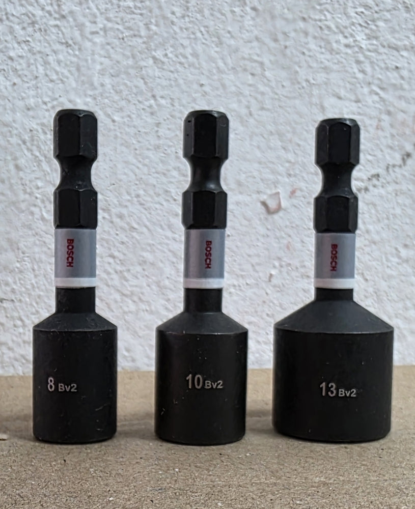 BOSCH Schlagschrauber Steckschlüssel Satz (3-teilig, SW 8-13) 'Impact Black'