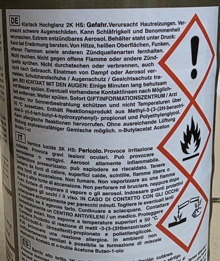 Klarlack-Spray Hochglanz 2K HS (400ml) 