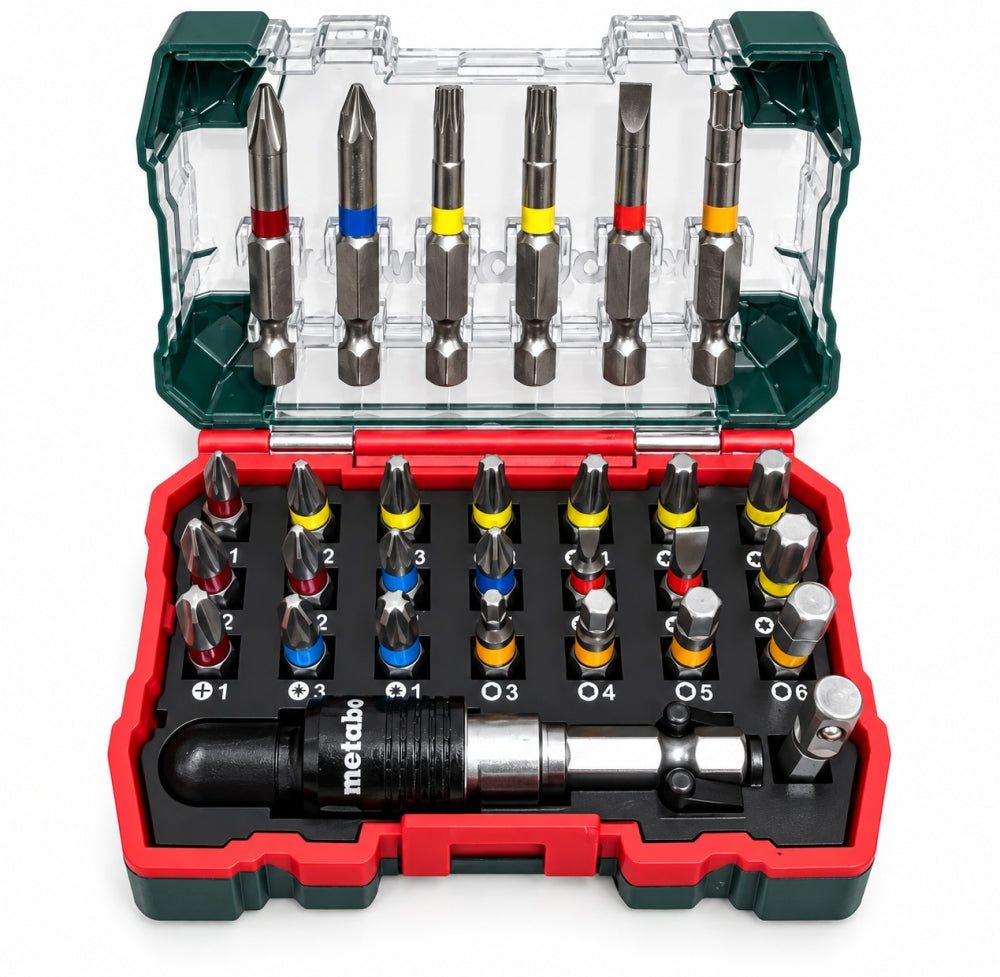METABO Bit-Box 'SP' Schrauberbit-Satz mit Schnellwechselbithalter (29-teilig) 626710000