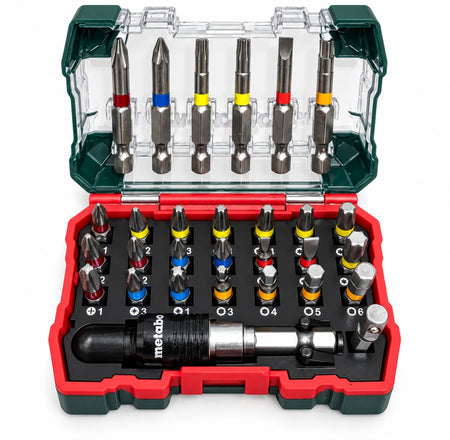 METABO Bit-Box 'SP' Schrauberbit-Satz mit Schnellwechselbithalter (29-teilig) 626710000