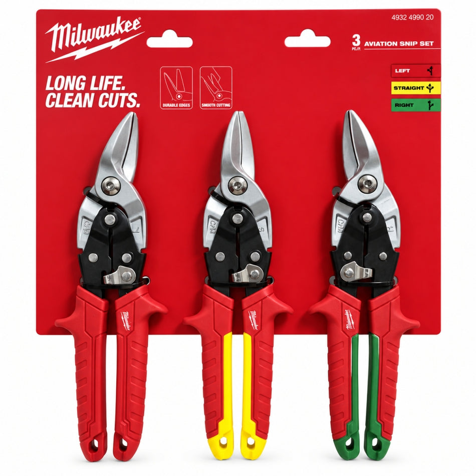 MILWAUKEE Blechscheren-Set (3-teilig) links / rechts / gerade 4932499020
