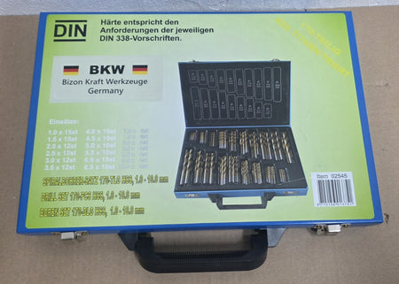 BKW HSS-TiN Spiral-Metallbohrer-Satz (170-teilig, 1–10mm, DIN 338) 02545