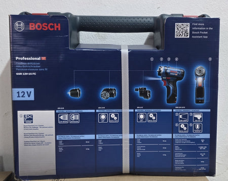 BOSCH 12V Akku-Bohrschrauber 'GSR 12V-15 FC' (2x2,0Ah) NEU