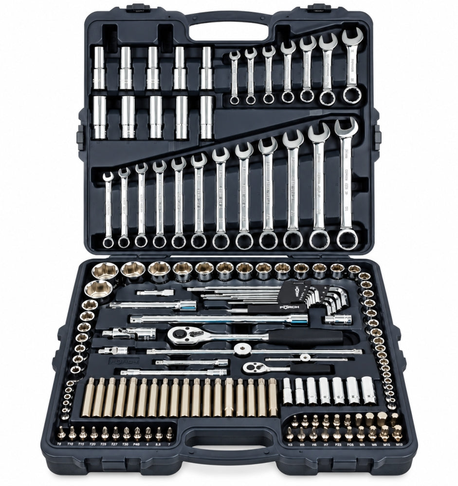 FÖRCH Universal-Werkzeugsatz (167-teilig, 1/4 & 1/2", Ratschen & Schlüssel)