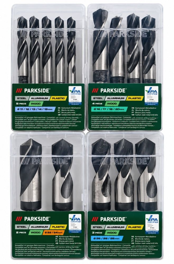 PARKSIDE XL Karbonstahl Metallbohrer Satz mit HSS Spitze [zum auswählen: 11-28mm]