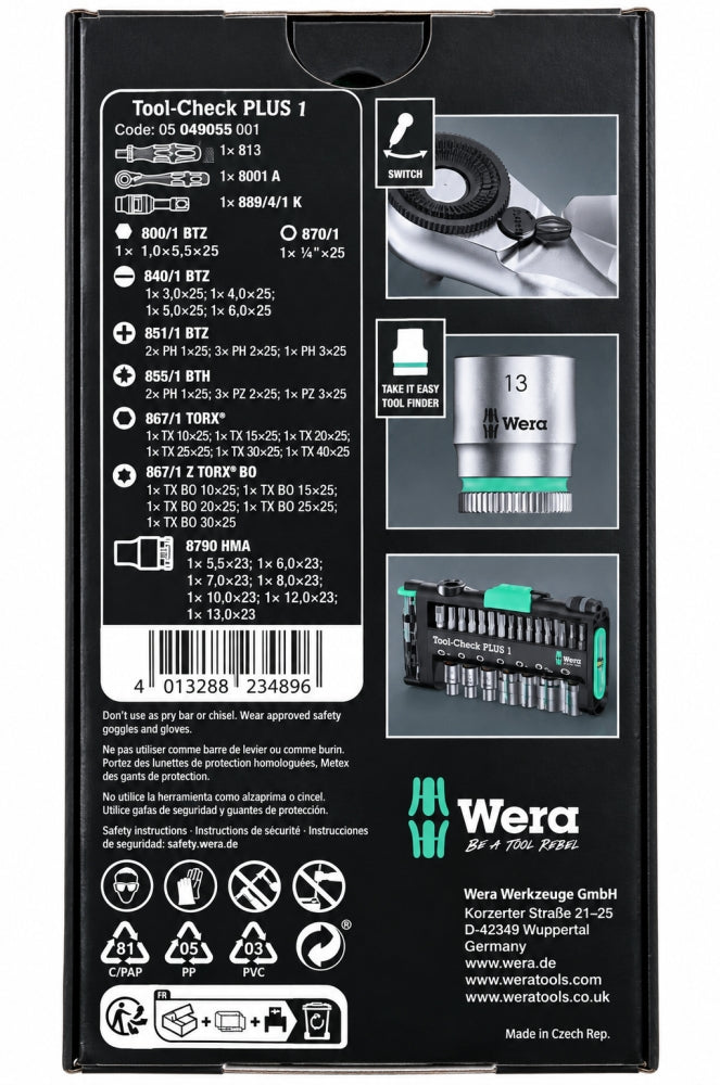 WERA Bit-Sortiment 'Tool-Check PLUS 1' (39-teilig)