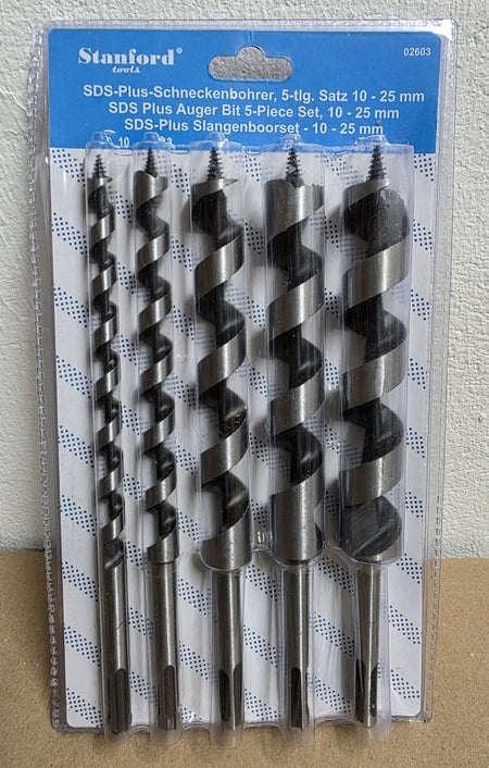 STANFORD SDS-plus Holz-Schlangenbohrer Satz (Ø 10-25 x 230mm)