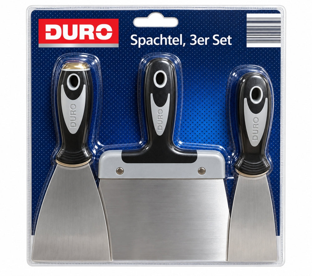 DURO Edelstahl Spachtel Set (3-teilig)