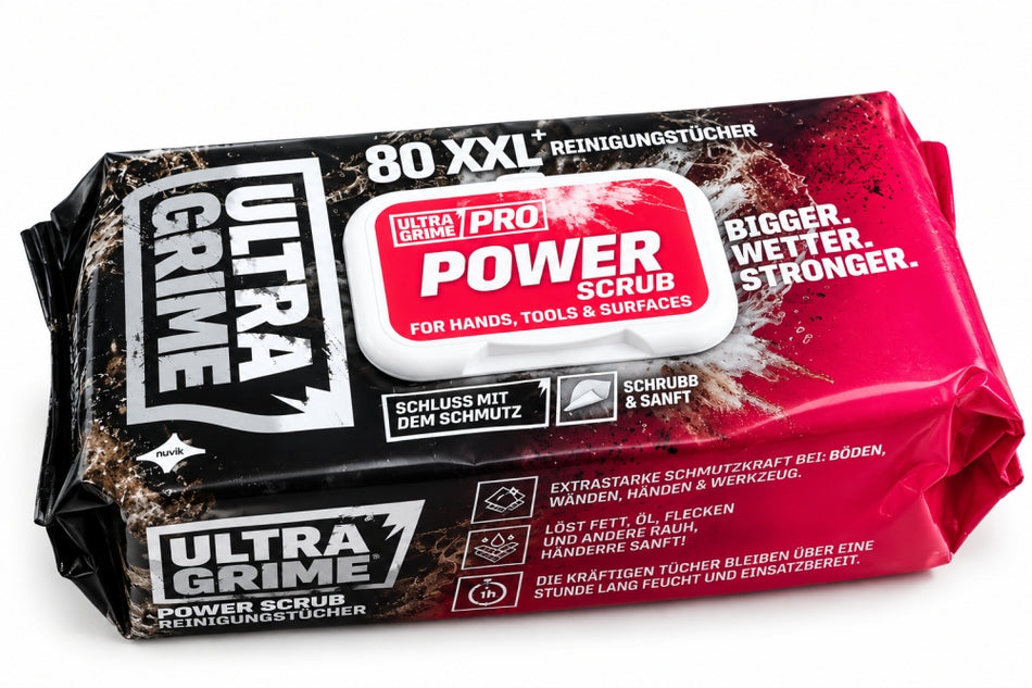 ULTRA GRIME PRO Reinigungstücher 'POWER SCRUB' XXL (80 Stück)
