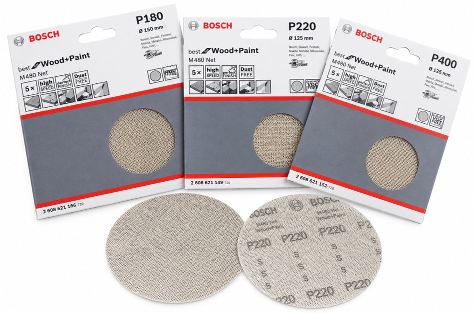 5x BOSCH Klett-Schleifgitter M480 [zum auswählen]