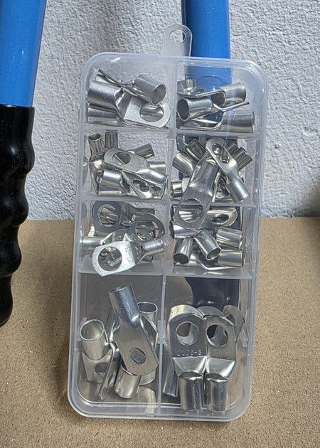 Rohrkabelschuh-Zangen Set (60-teilig, 6-50mm²)