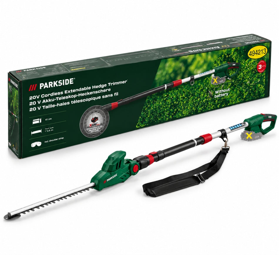 PARKSIDE 20V Akku-Teleskop-Heckenschere (bis 4 m, 41 cm Schnittlänge, ohne Akku) 494213