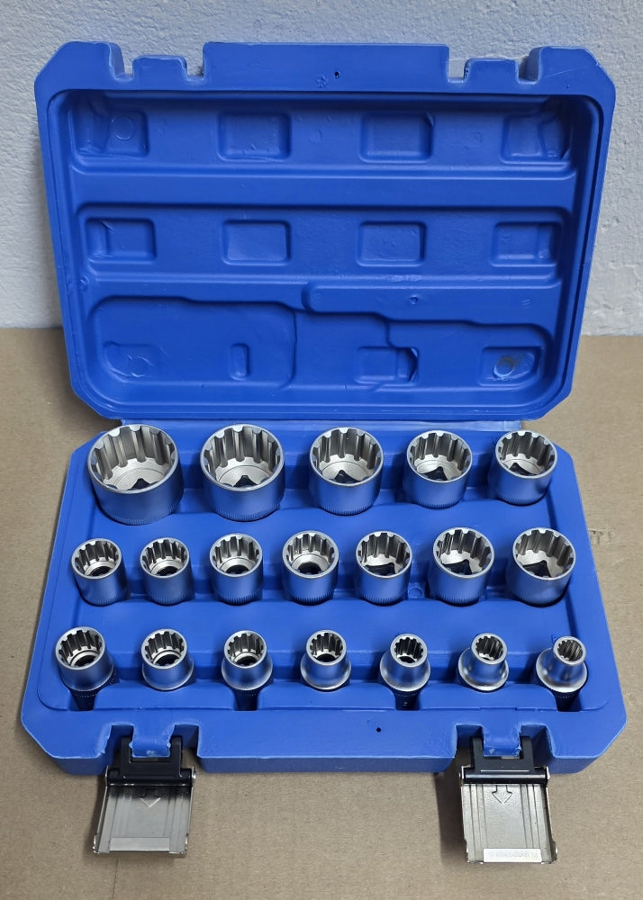 STAHLKAISER Steckschlüssel-Satz 'Multi-Lock' (19-teilig, 1/2", SW 8-32 mm)