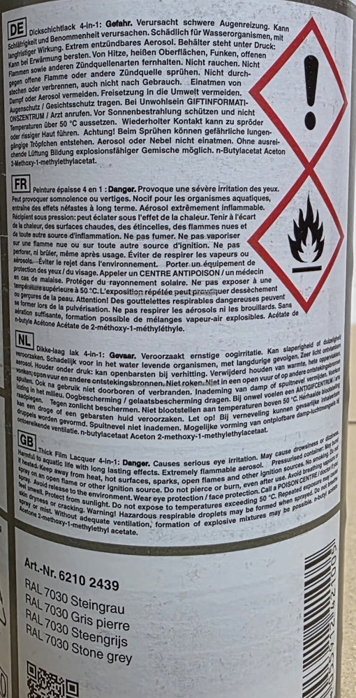 Sprüh-Dickschichtlack RAL 7030 Steingrau (400ml) L222