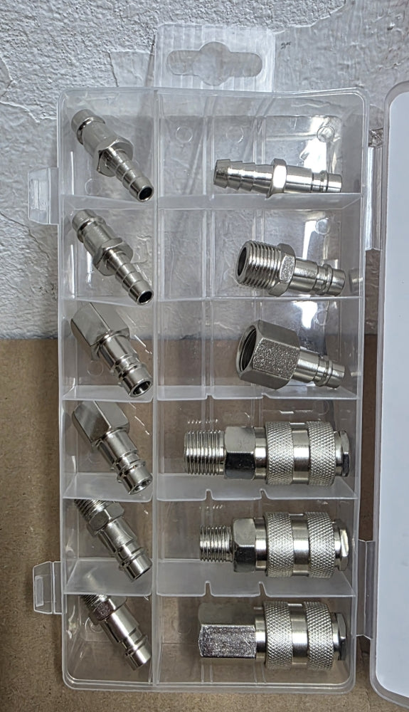 STAHLKAISER Druckluft-Adapter- & Kupplungssatz (12-teilig, 1/4 + 3/8")