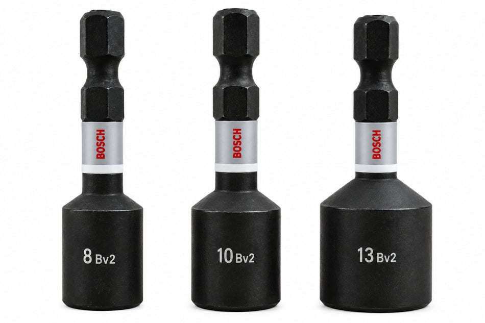 BOSCH Schlagschrauber Steckschlüssel Satz (3-teilig, SW 8-13) 'Impact Black'