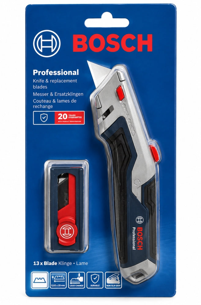 BOSCH Professional Universalmesser mit 10 Ersatzklingen
